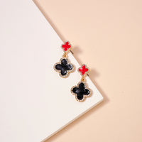 Game Day Enamel Clover Dangling Earrings