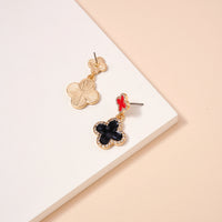 Game Day Enamel Clover Dangling Earrings