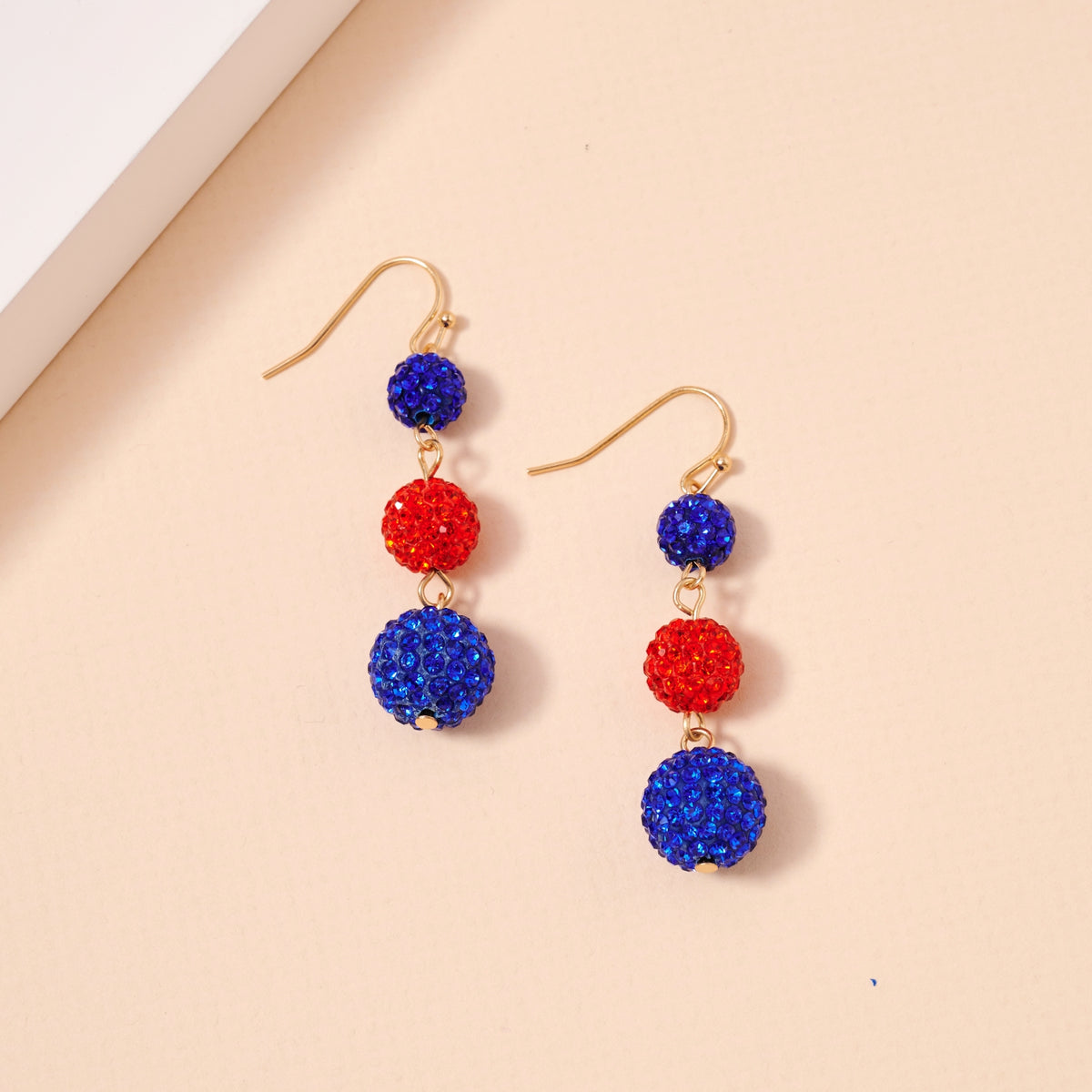 Game Day Rhinestone Balls Dangling Earrings