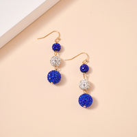 Game Day Rhinestone Balls Dangling Earrings