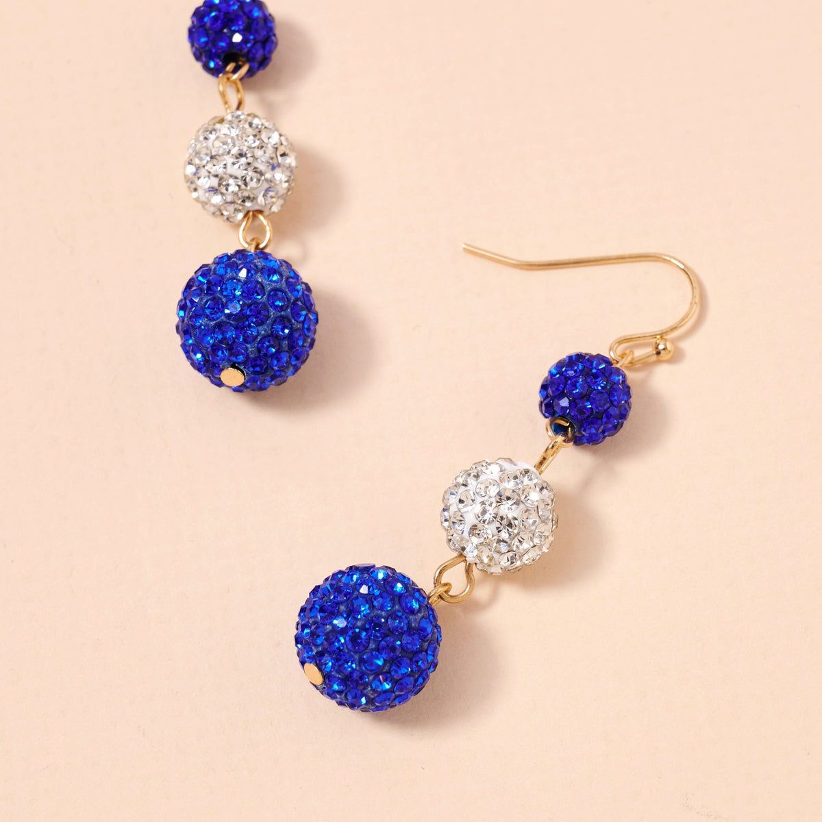 Game Day Rhinestone Balls Dangling Earrings