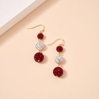 Game Day Rhinestone Balls Dangling Earrings