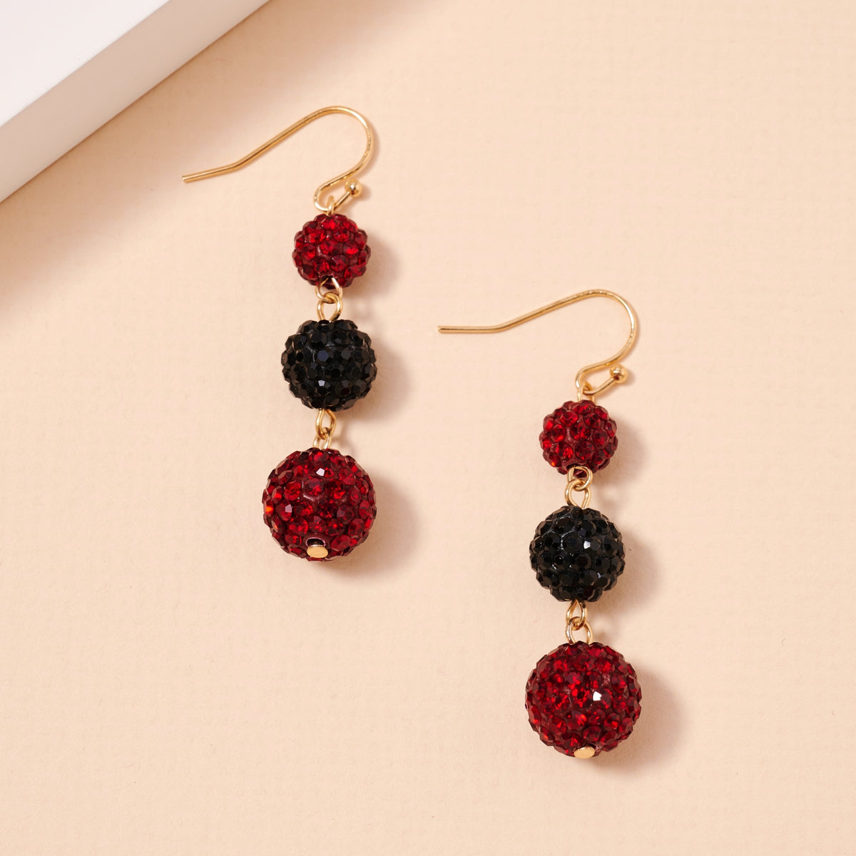 Game Day Rhinestone Balls Dangling Earrings