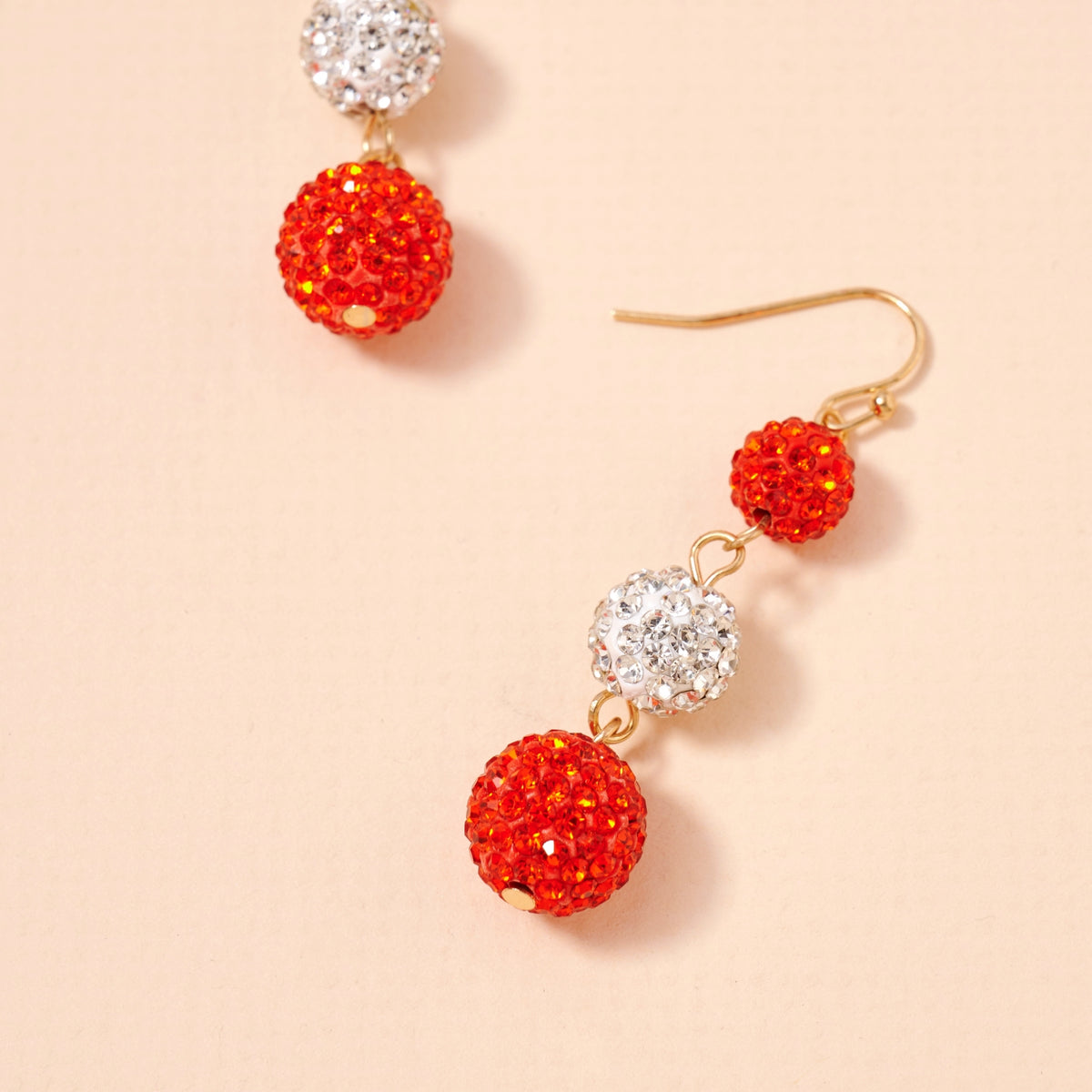 Game Day Rhinestone Balls Dangling Earrings