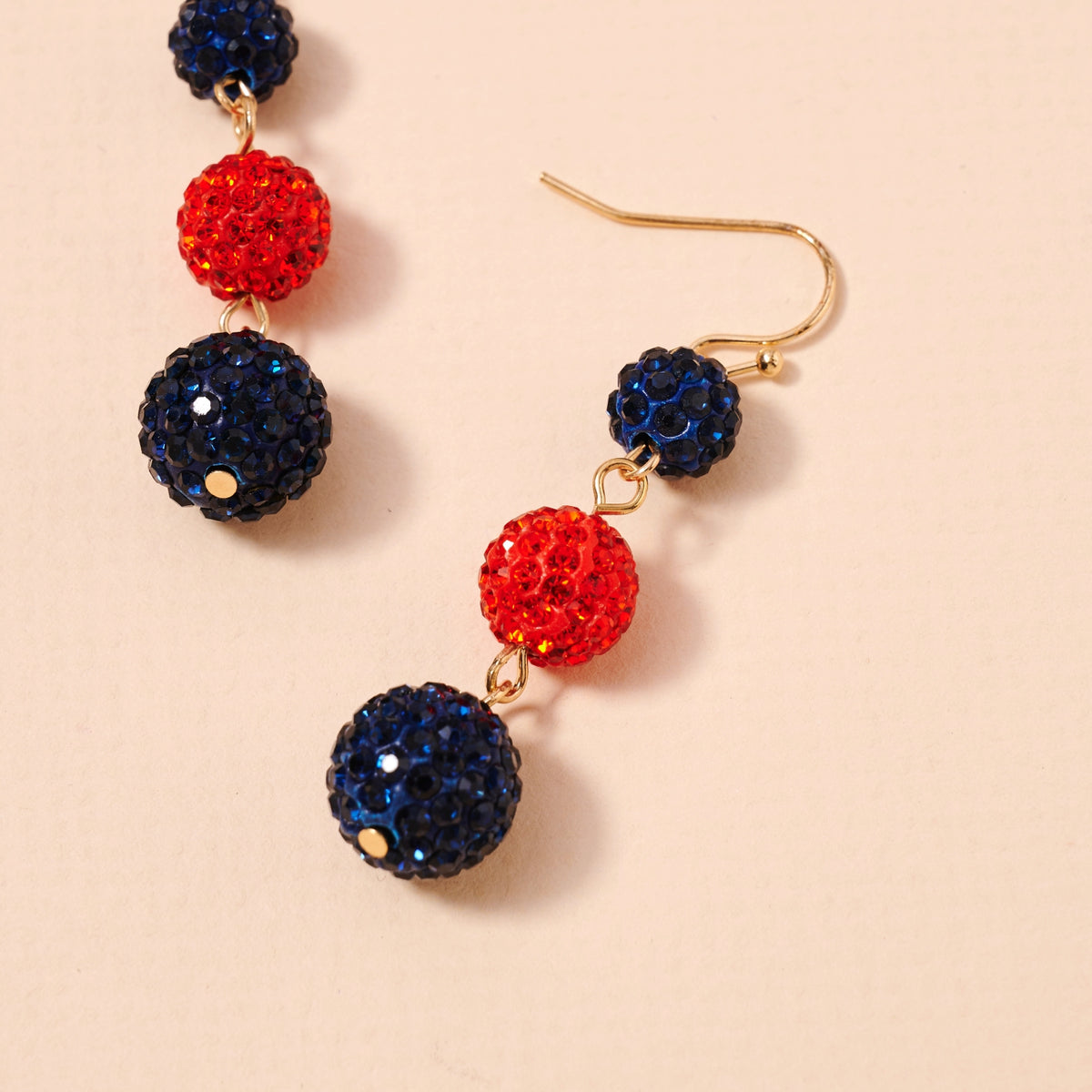 Game Day Rhinestone Balls Dangling Earrings