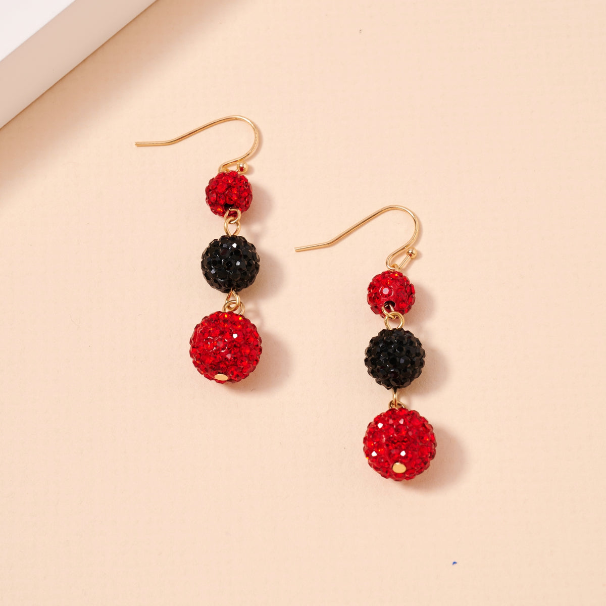 Game Day Rhinestone Balls Dangling Earrings