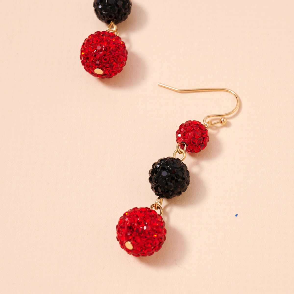 Game Day Rhinestone Balls Dangling Earrings