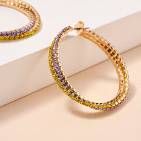 Game Day Rhinestone Twisted Hoop Earrings