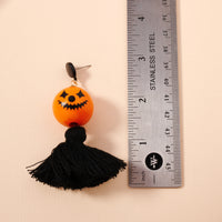 Halloween Pumpkin & Fringes Dangling Earrings