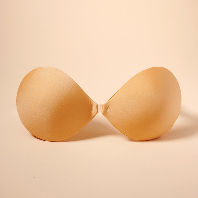 Nude Backless Silicone Adhesive Bra With Clip Closer