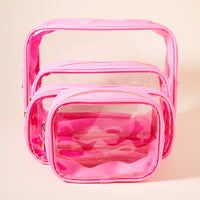 Clear Cosmetic Bag Four Piece Set