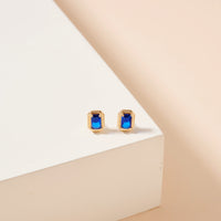 12 Assorted Birth Stone Stud Earrings