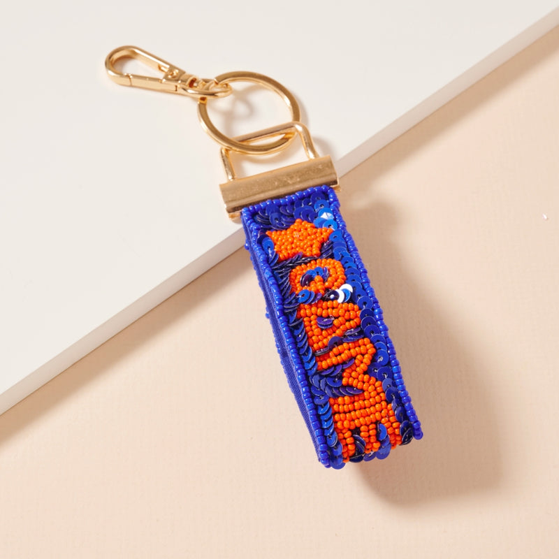 Game Day Seed Beaded Key Chains