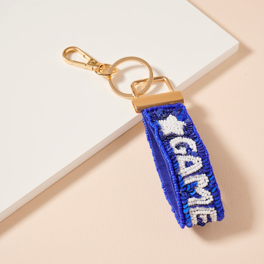 Game Day Seed Beaded Key Chains