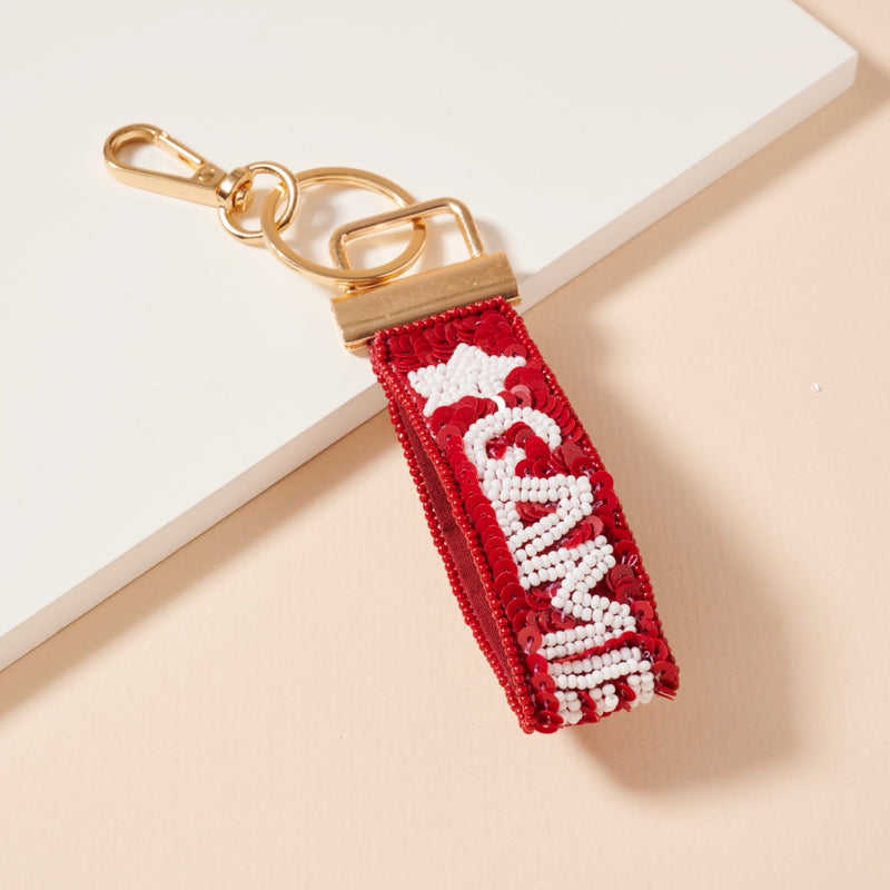 Game Day Seed Beaded Key Chains