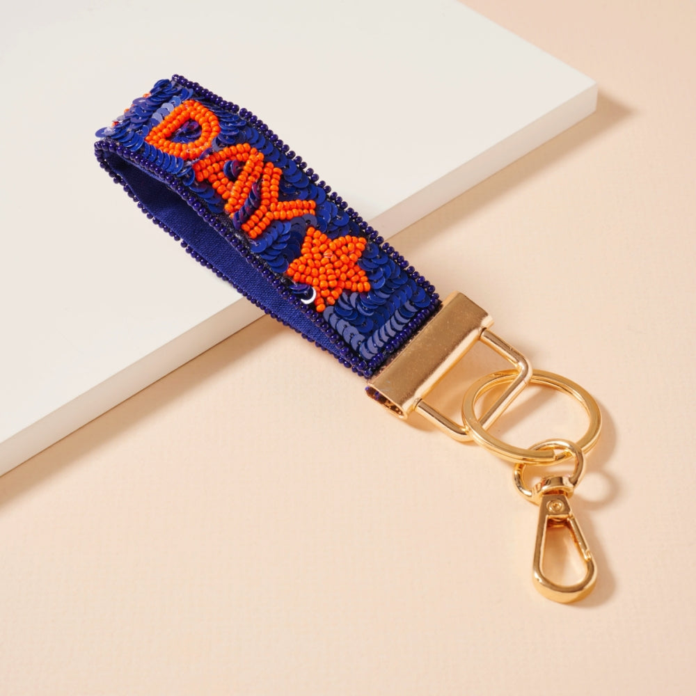 Game Day Seed Beaded Key Chains